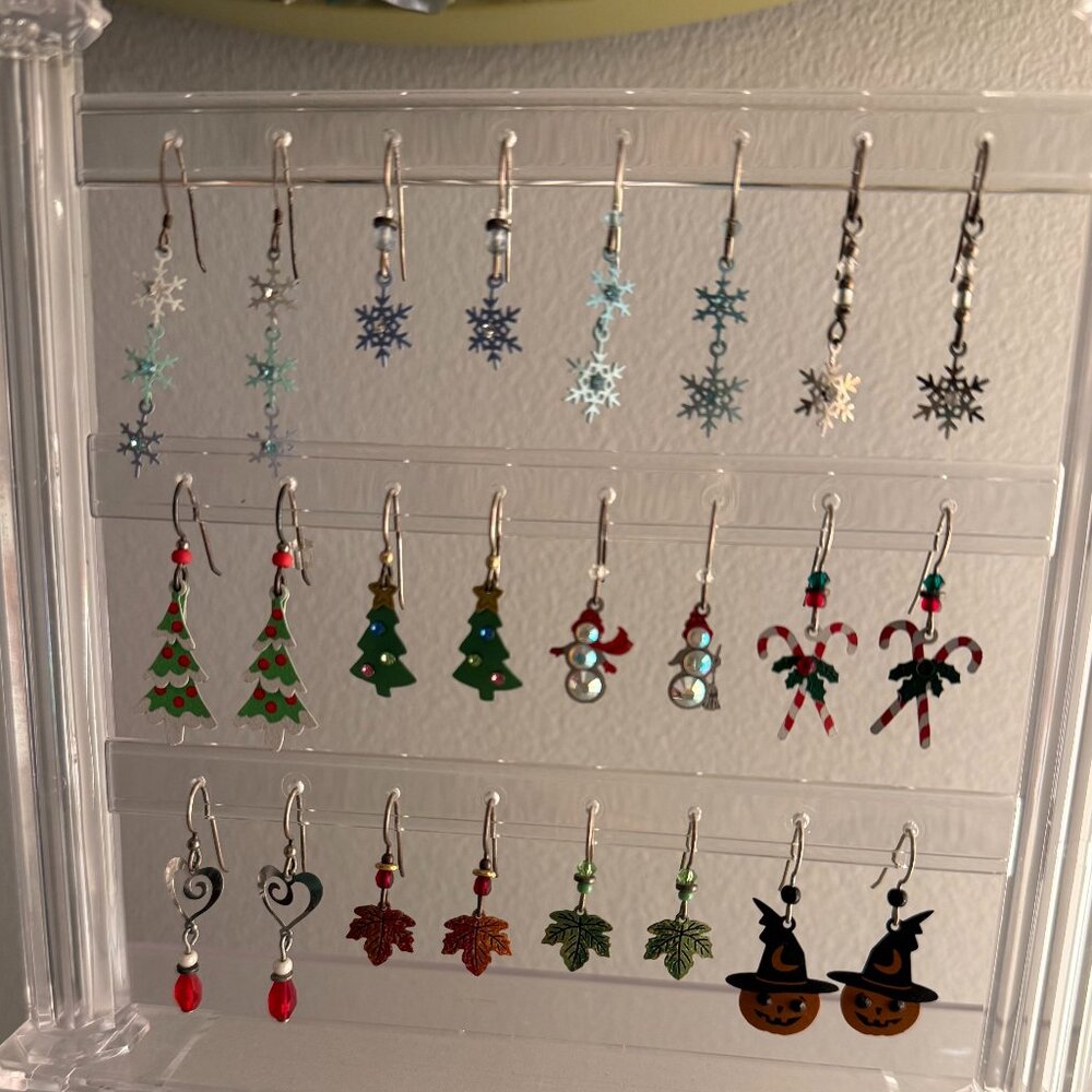 12 pairs of Holiday Earrings
